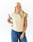 Starla Button Back Top