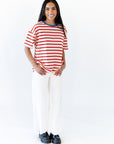 Bardot Boxy Striped Tee
