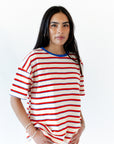 Bardot Boxy Striped Tee