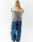 Starla Button Back Top