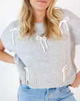 Ayla Bow Embellished Top