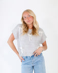 Ayla Bow Embellished Top