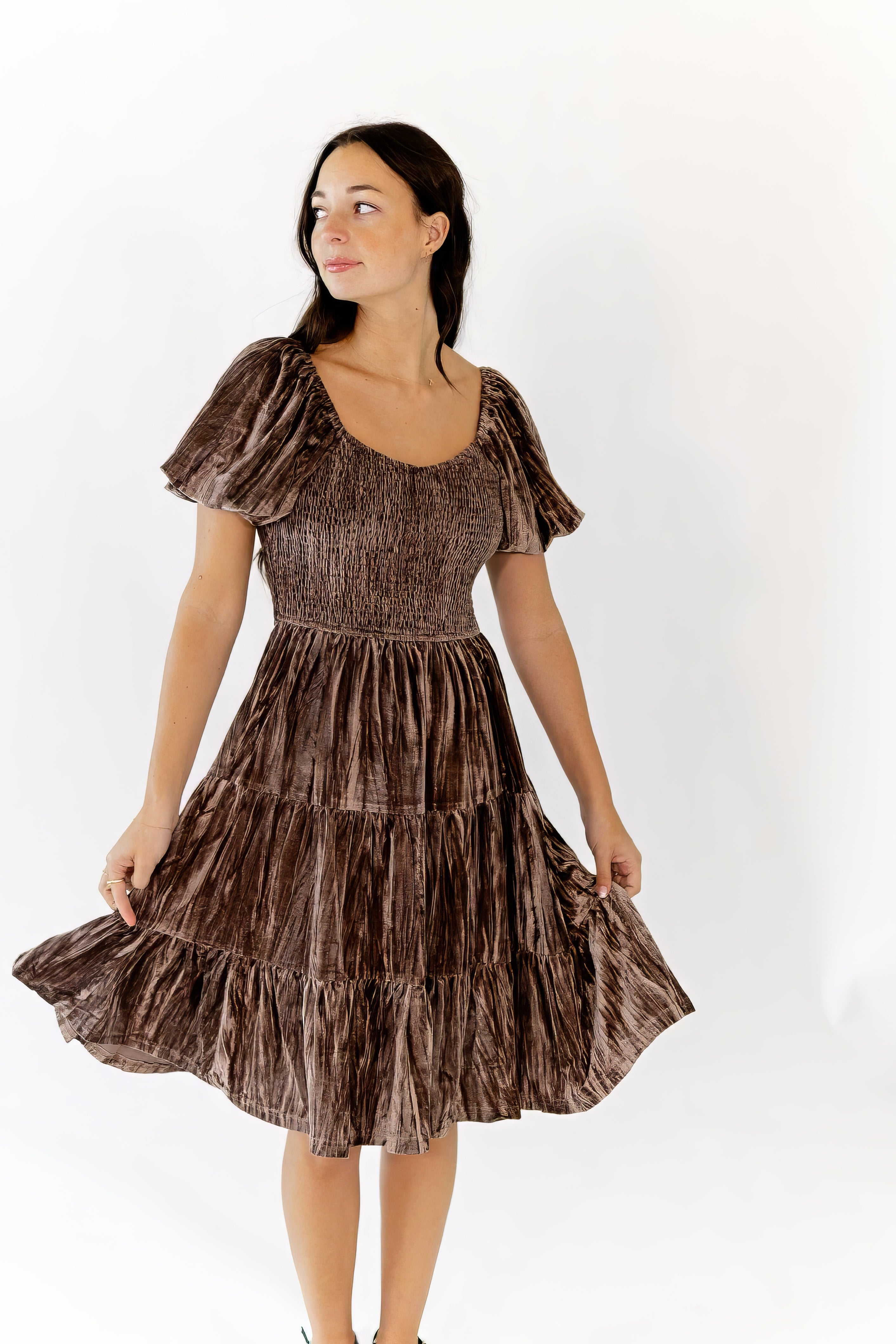 Johanna Crushed Velvet Dress Twirl Boutique Johanna Crushed Velvet Dress Twirl Boutique
