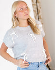 Ayla Bow Embellished Top