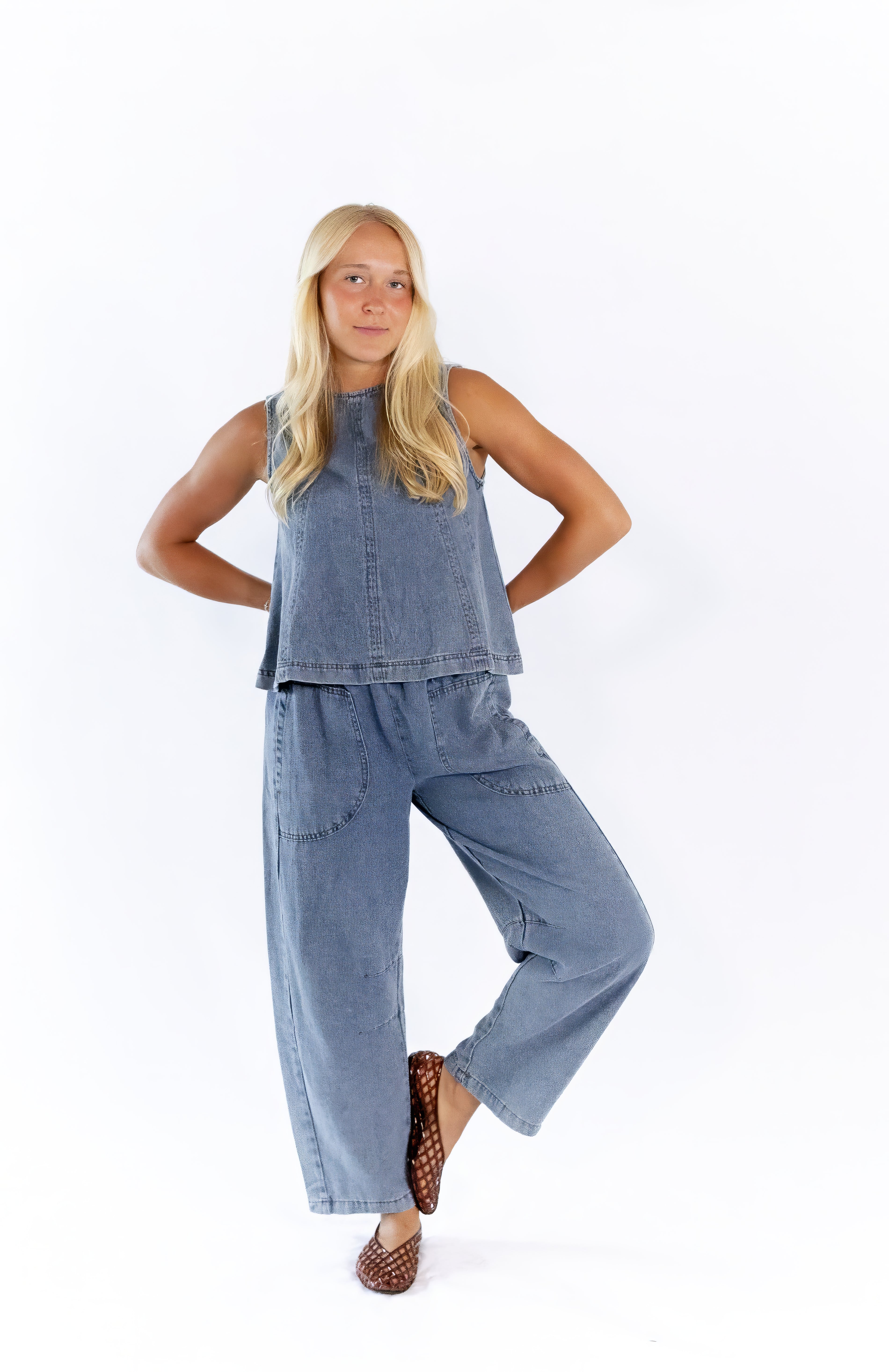 Saddler Denim Pants – Twirl Boutique