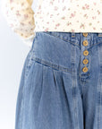 Carter Button Detail Flare Denim