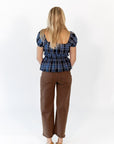 Emi Plaid Peplum Top