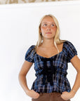Emi Plaid Peplum Top