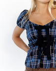 Emi Plaid Peplum Top