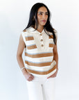 Lulu Cream and Camel Vest