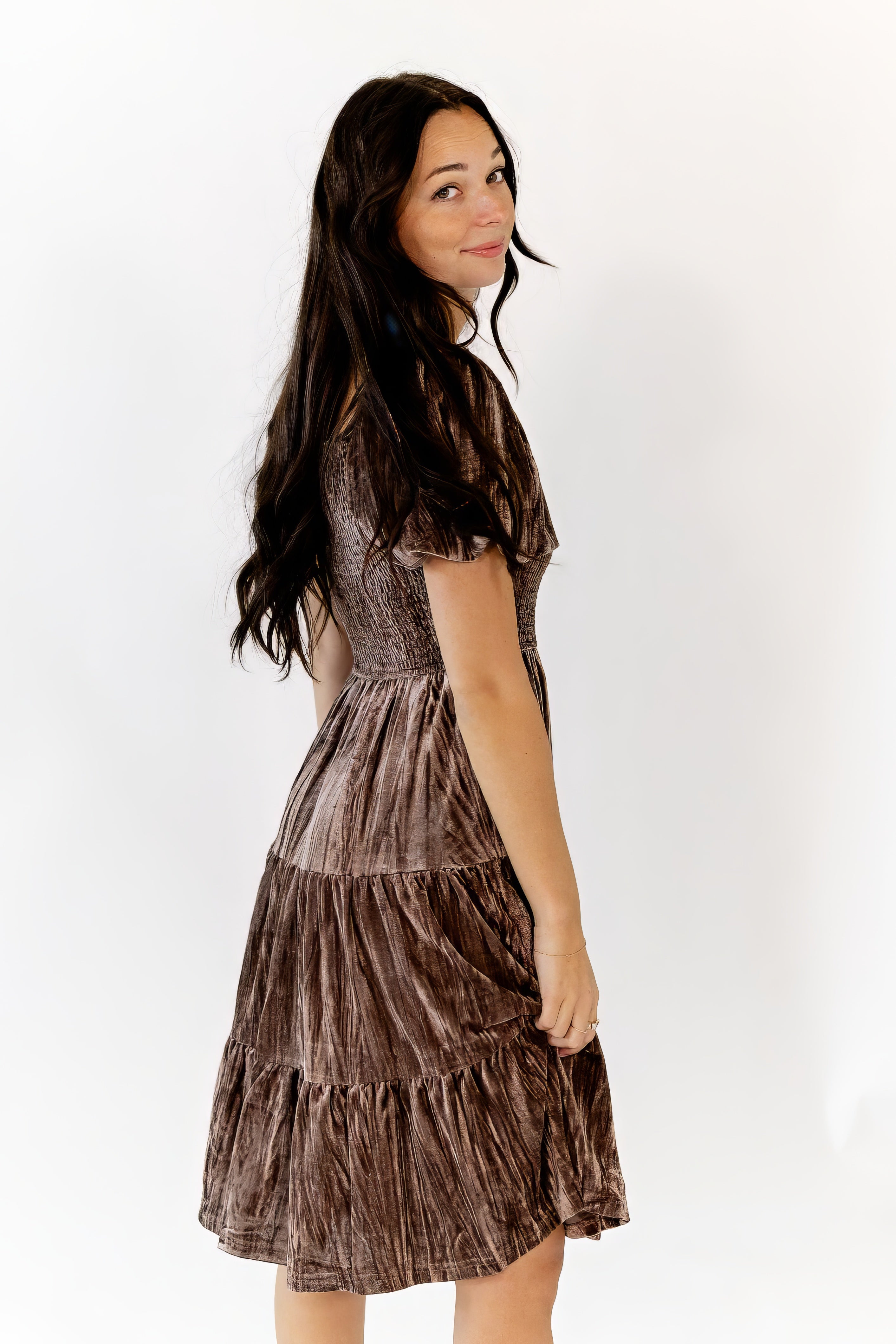 Johanna Crushed Velvet Dress Twirl Boutique Johanna Crushed Velvet Dress Twirl Boutique