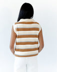 Lulu Cream and Camel Vest