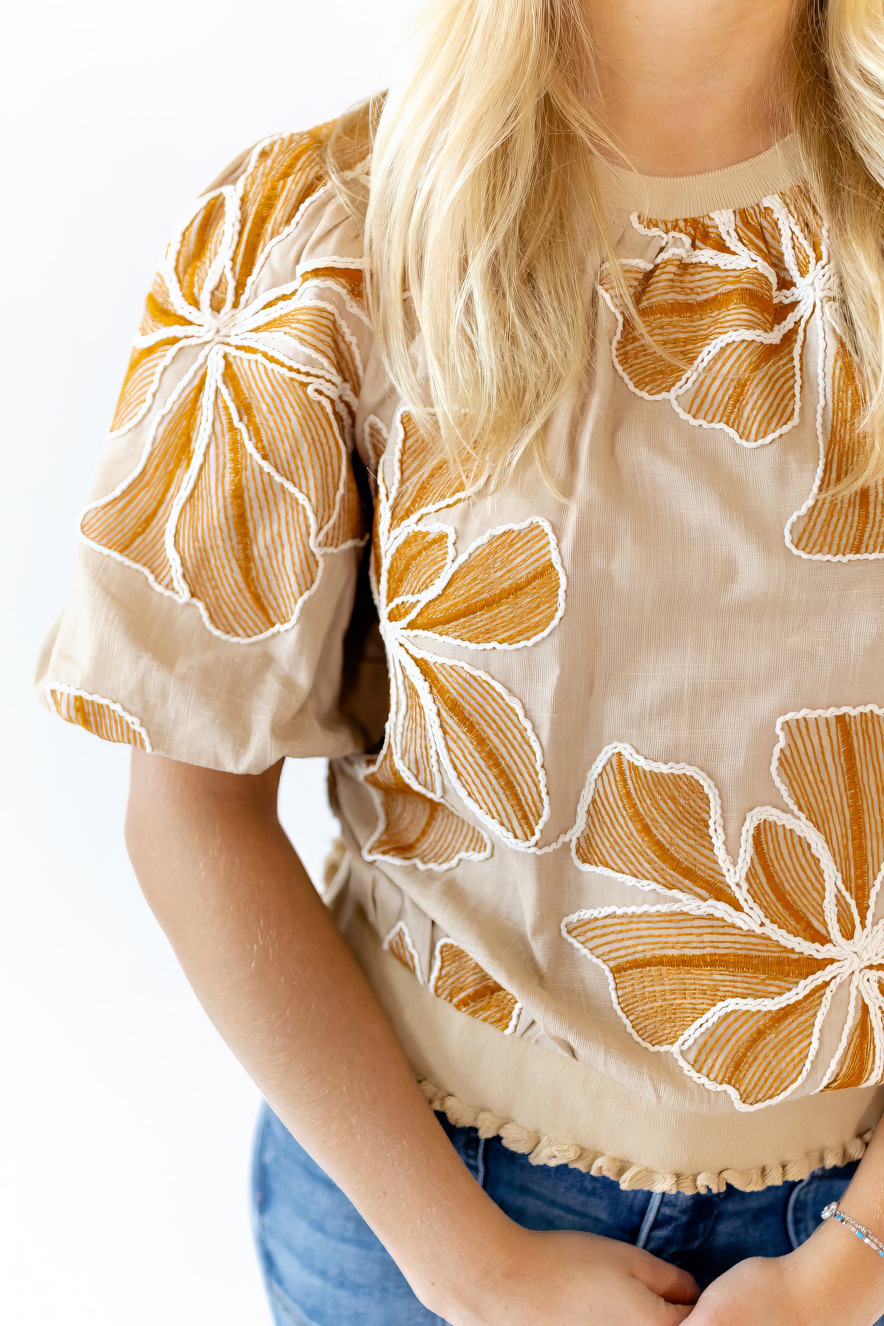 Bibi Floral Embroidered Top