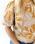 Bibi Floral Embroidered Top