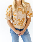 Bibi Floral Embroidered Top