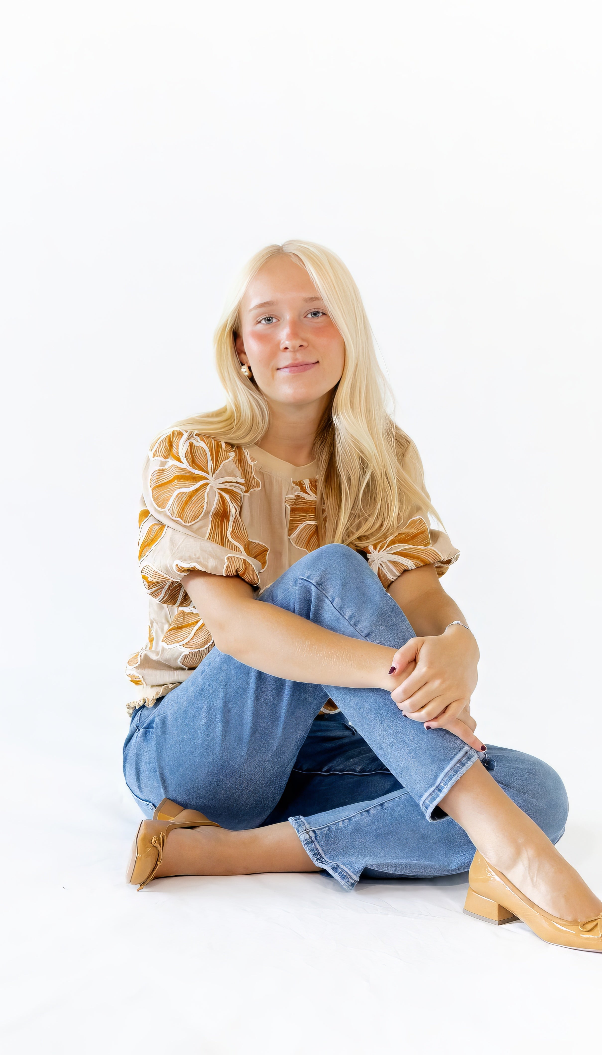 Bibi Floral Embroidered Top