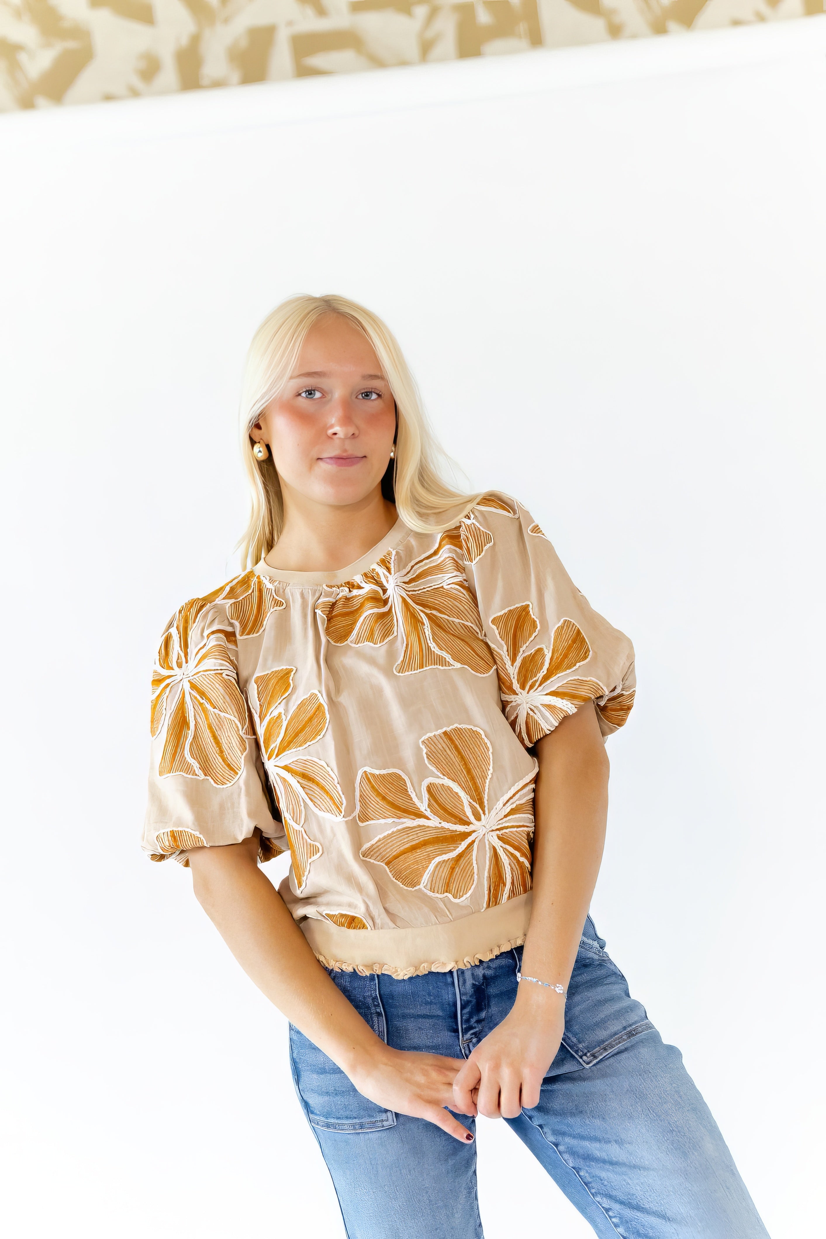 Bibi Floral Embroidered Top