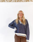 Yura Notched Neckline Sweater