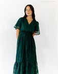 Ilena Embroidered Chiffon Midi Dress