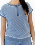 Ashlie Striped Henley Top