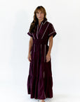 Sirine Piped Maxi Dress