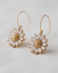 Zircon Sunflower Earrings