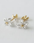 Vintage Inspired Two-Tone Flower Earrings