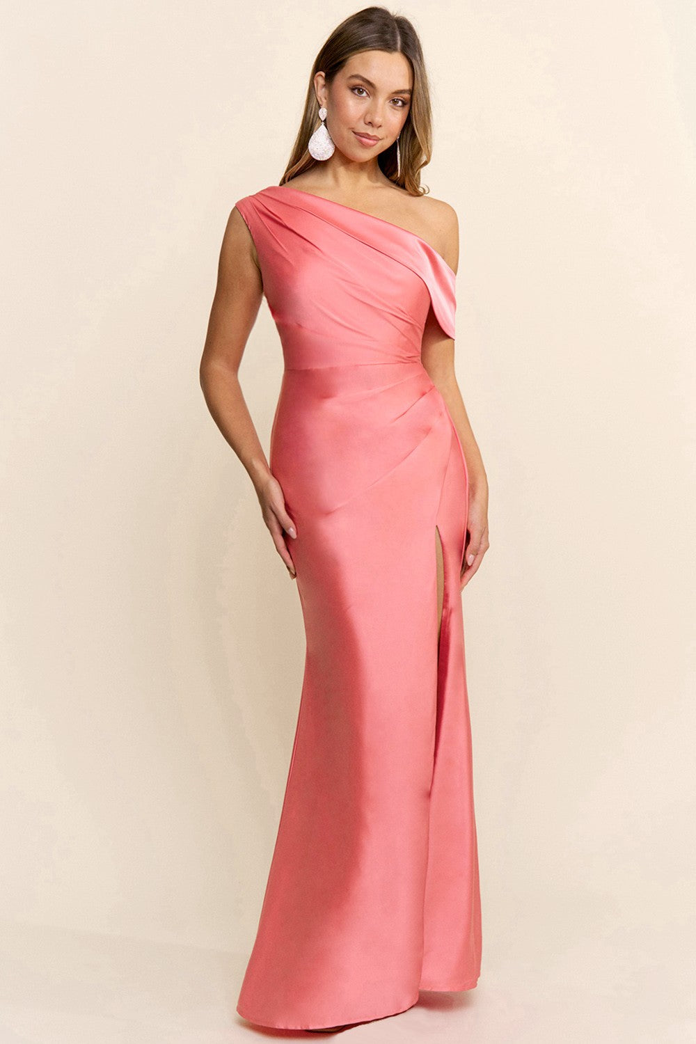 The Coral Drape Formal – Twirl Boutique