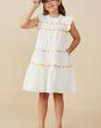 Crinkle Bloom Tween Dress