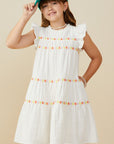 Crinkle Bloom Tween Dress