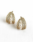 Vintage Palace Style Lace Pearl Earrings