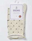 Japanese Polka Dot Socks · Beige