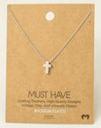 Cross Pendant Necklace - Silver