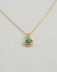 Contemporary Abalone Shell Pendant Necklace