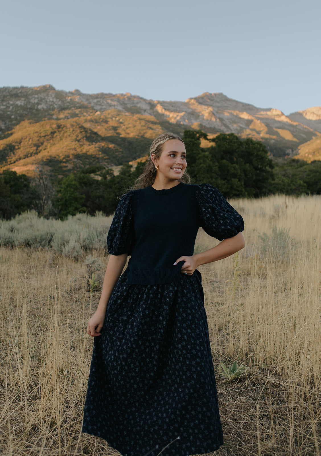 Genevieve Knit Dress・Midnight