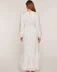 The Etched Petal White Dress