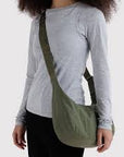 Medium Nylon Crescent Baggu · Caper