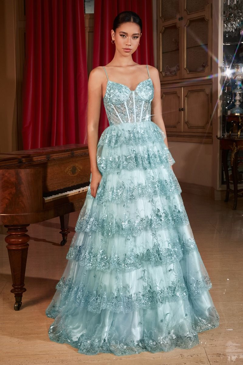 Lillian Tiered Formal - BLUE