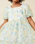 Floating Petal Puff Tween Dress