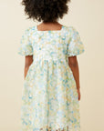 Floating Petal Puff Tween Dress