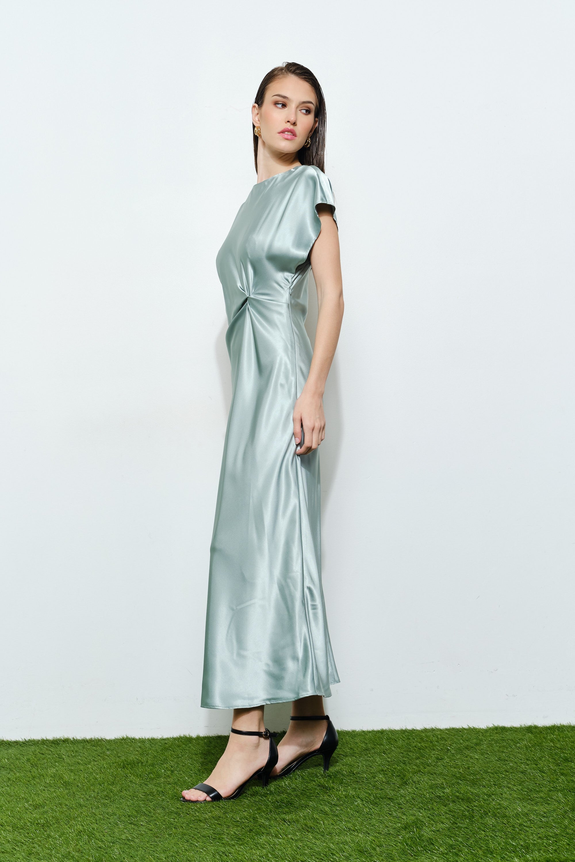 Seafoam Green Knot Silk Formal – Twirl Boutique