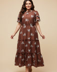 The Terracotta Petal Dress - Curvy