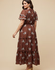 The Terracotta Petal Dress - Curvy