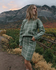 Adeline Windowpane Set・Sage