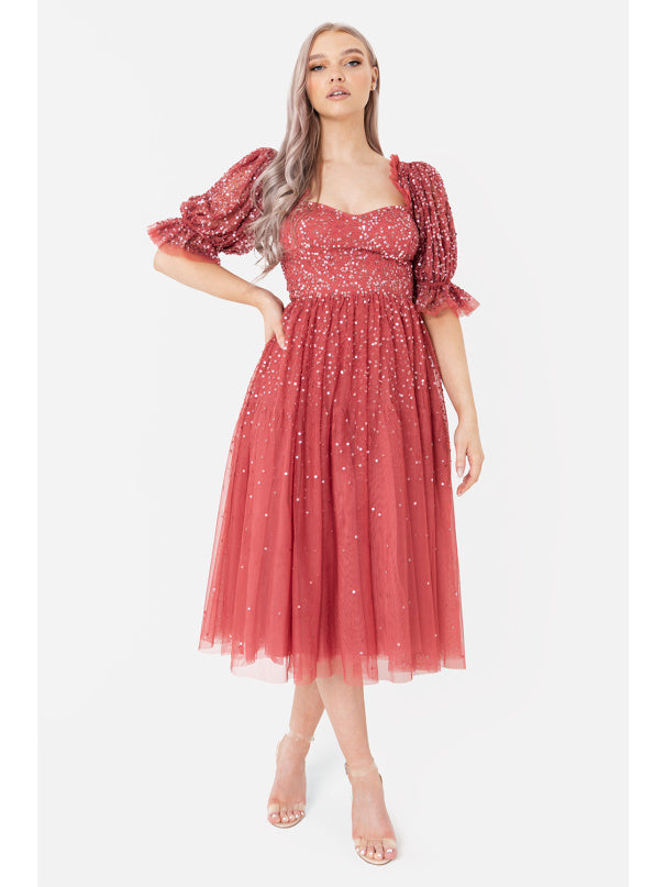 Margot Midi Dress・Pink