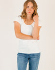 Cap Sleeve Tee ・White