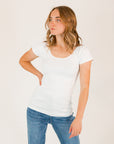 Cap Sleeve Tee ・White