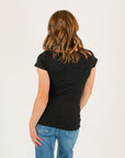 Cap Sleeve Tee ・Black