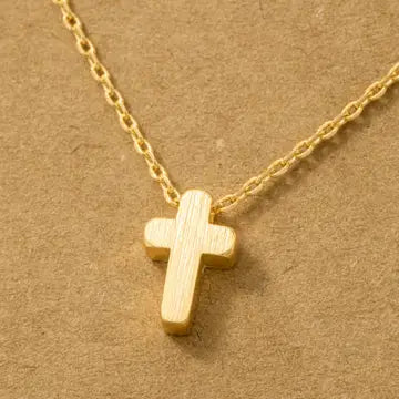 Cross Pendant Necklace - Gold