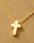 Cross Pendant Necklace - Gold